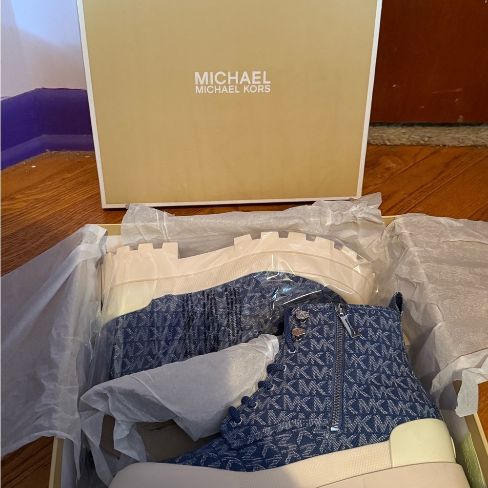 Michael Kors Denim Monogram Sneakers
